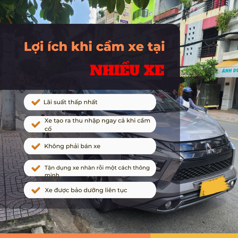 Lợi ích khi cầm xe tại Nhiều Xe