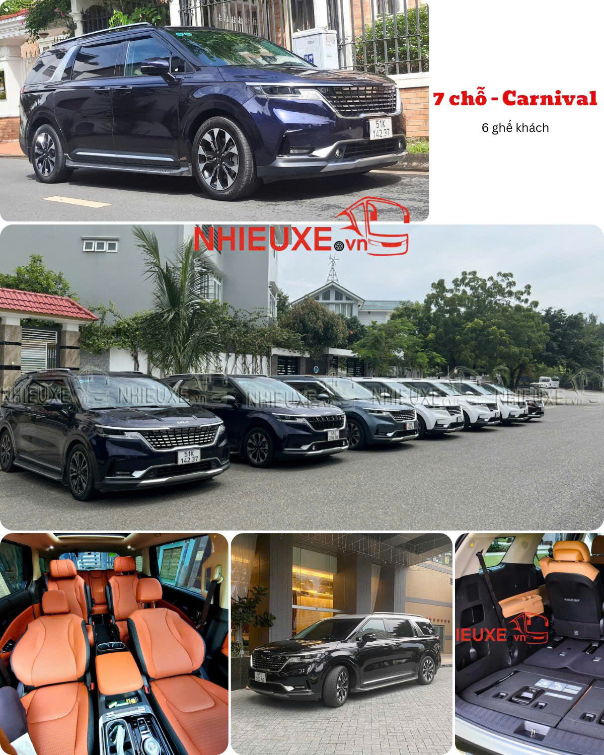 Nhiều Xe cho thuê xe 7 chỗ Carnival