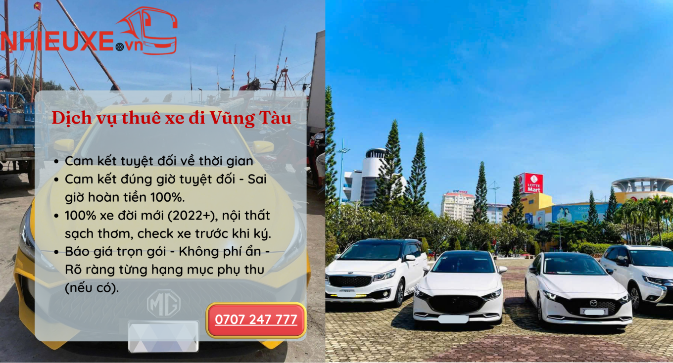 Bảng giá thuê xe đi Vũng Tàu 2 ngày 1 đêm cập nhật  [12/2025]