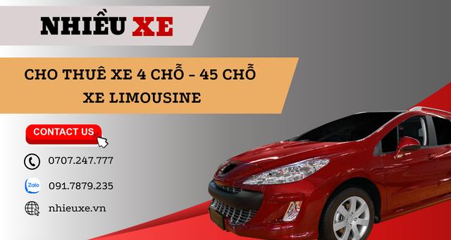 nhiều xe cho thuê xe du lịch tại Hồ Chí Minh
