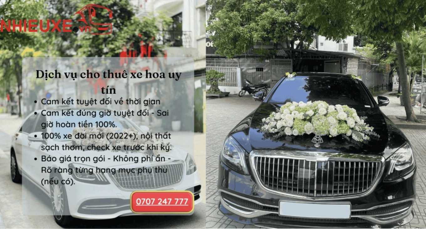 Kinh nghiệm thuê xe cưới: Chọn xe, đặt xe và kiểm tra hợp đồng trước ngày cưới